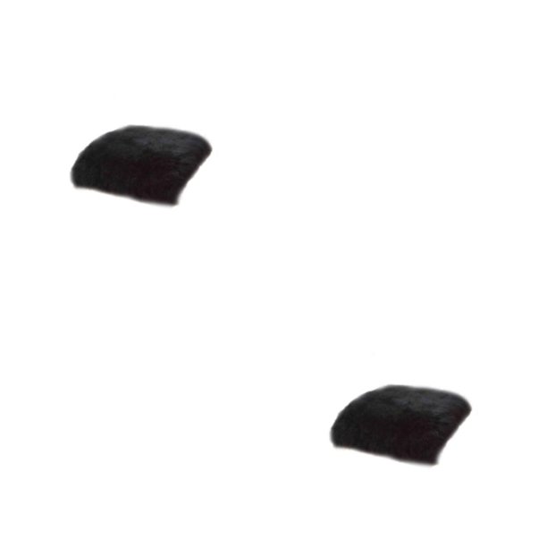 Moyic Fundas para cojines de asiento de lana Estera para silla Taburetes Cojín Forma cuadrada Espesar Antideslizante Textil a prueba de Negro 40X40cm 2Conjunto