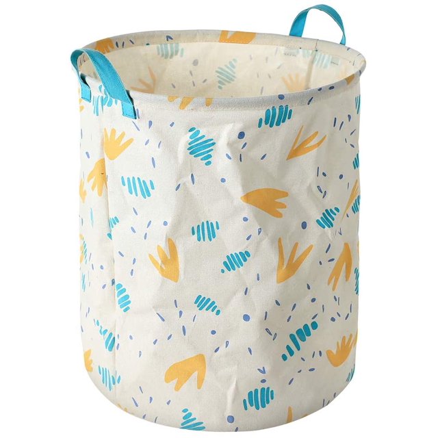 Floral World Foldable Basket Organizer, Medium, White