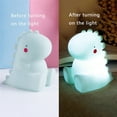 thumbnail image 4 of Toystoory Luz de noche LED de dibujos animados, luz de noche para mesita de noche, lámpara pequeña para dormitorio de niños, juguete luminoso Iluminación y accesorios Bebé dinosaurio (azul), 4 of 6