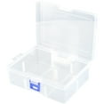 thumbnail image 2 of 4Pcs Rectangle Mini Storage Containers Box with Hinged Lid for Accessories, Crafts, Learning Supplies, Screws, Drills, Battery 16.5cm*12cm*5.8cm White, 2 of 15