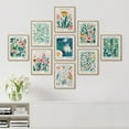 thumbnail image 5 of PixonSign Framed Canvas Print Wall Art Set - Market Abstract Floral Botanical Posters - Set of 9 Boho Pastel Nature Wildflowers Wall Décor for Living Room, Bedroom, Office - 8"x10" Natural, 5 of 5