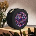thumbnail image 6 of Naloa Skull rainbow star mushroom Round Jewelry Box, Travel Jewelry Organizer, 3.9 x 3.9 x 2in Jewelry Storage Box for Women-Black, 6 of 7