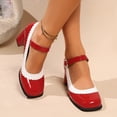 thumbnail image 6 of Win s Way Women's Vintage Closed Toe Platform Mary Jane Heel Dress Shoes, 6 of 8