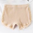 thumbnail image 5 of Mercatoo Toddler Baby Girls' Pure Cotton Shorts Summer Ribbed Lace Ruffle Short Pant Kids High Waist Sports Leggings, 5 of 6