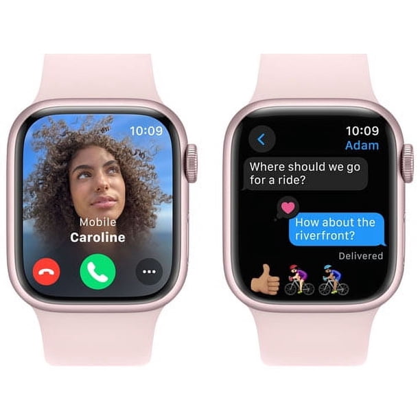 Apple Watch Series 9 (GPS) 45mm Pink Aluminium Case with Pink