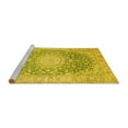 thumbnail image 2 of Ahgly Company Machine Washable Indoor Round Medallion Yellow Traditional Area Rugs, 6' Round, 2 of 4