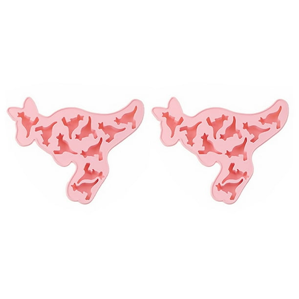 2 moldes de silicona para fondant con forma de canguro, moldes de chocolate para el hogar