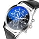 thumbnail image 3 of Reloj de cuarzo para hombre, relojes de moda para hombre, de piel sintética, con cristales Blue Ray, relojes analógicos de cuarzo., 3 of 4