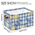 thumbnail image 4 of Yayeee 2 Pack Canvas Storage Basket with Handles for Shelves Fabric Bins Closet Organizer, Light Lemon, 4 of 8