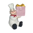 thumbnail image 4 of Figura de chef de resina, adorno de escritorio, centro de mesa hecho a mano, artesanía de cocina, estatua de chef, escultura para el hogar, estante de Rosa, 4 of 9