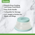 thumbnail image 6 of Tovolo Microwave Splatter Cover for Food, 3-Pack (Blue Haze) - Collapsible & Vented Silicone Splatter Guard Lid - Microwave Plate & Dish Cover with Handle - BPA-Free Kitchen Gadget for Meal Prep, 6 of 6