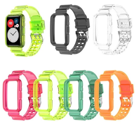 Suitable For Huawei Watch Fit2 Watch Glossy Glacier Transparent Strap Fit Refreshing Integrated Sports Wristband