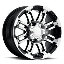 17x8.5 Vision Off-Road 375 Warrior Black Machined Wheel 5x4.5 (18mm)