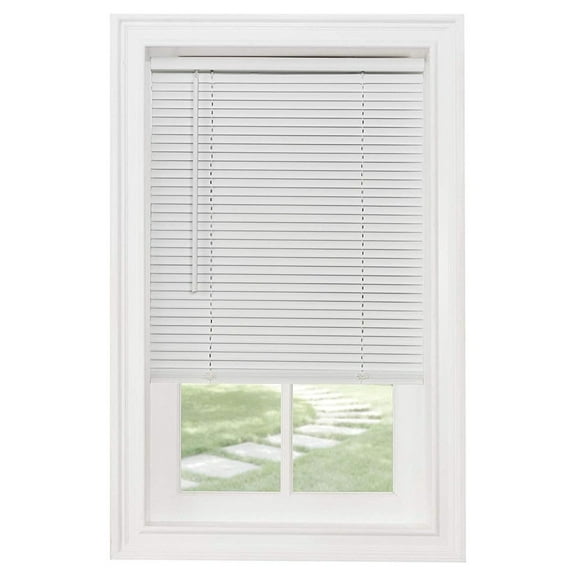 Cordless 1" Light Filtering Mini Blind, 26" Wide x 64" Long, White