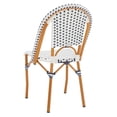 thumbnail image 6 of SAFAVIEH California Outdoor Patio Side Chair, White/Navy, Set of 2, 6 of 11