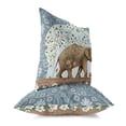thumbnail image 2 of Mystic Elephant Throw Pillow in Gray 18x18, 2 of 4