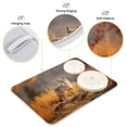 thumbnail image 4 of Wolf Soil Grass Leaves Dish Drying Mat Dish Drainer Rack Mats Water Absorbent Non-Slip Easy Clean Heat Resistant for Kitchen Counter, 4 of 8