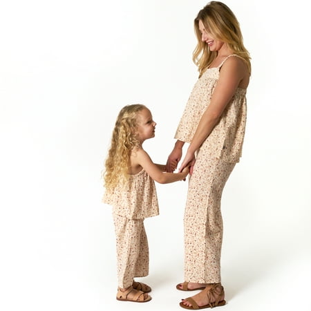 Modern Moments by Gerber Mommy and Me Cropped Pant Outfit Set, 2-Piece, Sizes 12 Months - X-Large