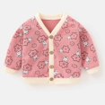 thumbnail image 2 of CYRBOKO Sweaters for Toddler Girls, Knit Gift Long Sleeve Cotton Fall Cardigans Pink Size 3-4 T, 2 of 3