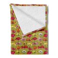 thumbnail image 2 of Poppy Flower Soft Flannel Fleece Throw Blanket, Vintage Flourishing Poppies with Colorful Petals and Nectars Organic Nature, Cozy Plush for Indoor and Outdoor Use, 50" x 70", Multicolor, by Ambesonne, 2 of 5