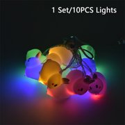 JETTINGBUY 1PC Happy Easter Decorations for Home Rabbit LED Strip Light Bunny Easter Eggs
