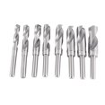 thumbnail image 4 of Juego de 8 brocas helicoidales de acero de alto carbono blancas, grandes, con tratamiento térmico industrial, 4 of 14