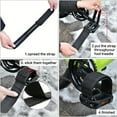 thumbnail image 4 of 2 Pairs Black Bike Pedal Strap Toe Clips Straps, Bicycle Feet Strap Pedal Straps, for Beginner Bikes Pedal Footrest Strips Adjustable Pedal, 4 of 8