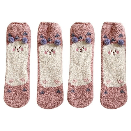 

6 pairs * 2 Pairs Of Women Casual Animal Print Cotton Pattern Lady Socks Tube Comfortable Socks socks womens 6-8