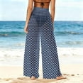 thumbnail image 4 of Levmjia Womens Swim Cover Up Pants Quick Dry Beach Vacation Chiffon Solid Color Wide Leg Sun Protection Lightweight Chiffon Pants For Pool Hot Spring, 4 of 7
