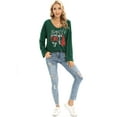 thumbnail image 2 of Women's Long Sleeve Tops Blouse Plus Size Christmas Tree Print T Shirts Loose Fit Casual Fall Graphic Tee Tops,S-XXL, 2 of 9