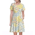 thumbnail image 1 of Vsdgher Boho pour Femmes Été 2025 Robes Midi Décontractées Légères Manches Courtes Col Rond Robe de Plage, 1 of 6