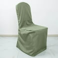 thumbnail image 2 of Efavormart 10PCS | Round Top Eucalyptus Sage Green Polyester Banquet Chair Covers Linen Dinning Chair slipcover For Wedding Party Event Catering, 2 of 10