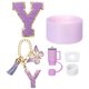 thumbnail image 1 of Juego de accesorios Uxcell para taza con asa, que incluye cubierta de silicona para popote, bota, tapón a prueba de derrames, encanto de asa, etiqueta de iniciales letra Y, 1 of 7