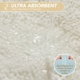 thumbnail image 3 of Deconovo 3 Pieces Bathroom Rugs Set Non Slip, Ultra Soft Chenille Bath Mat, Absorbent Chenille Toilet Bath Mat Set, White, 3 of 9