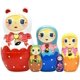 thumbnail image 1 of Muñecas rusas matryoshka, 5 exquisitas muñecas rusas hechas a mano de madera, artesanías rusas con motivos pintados con dulzura, regalo de Navidad y cumpleaños WD.WDQZL Hogar, 1 of 7