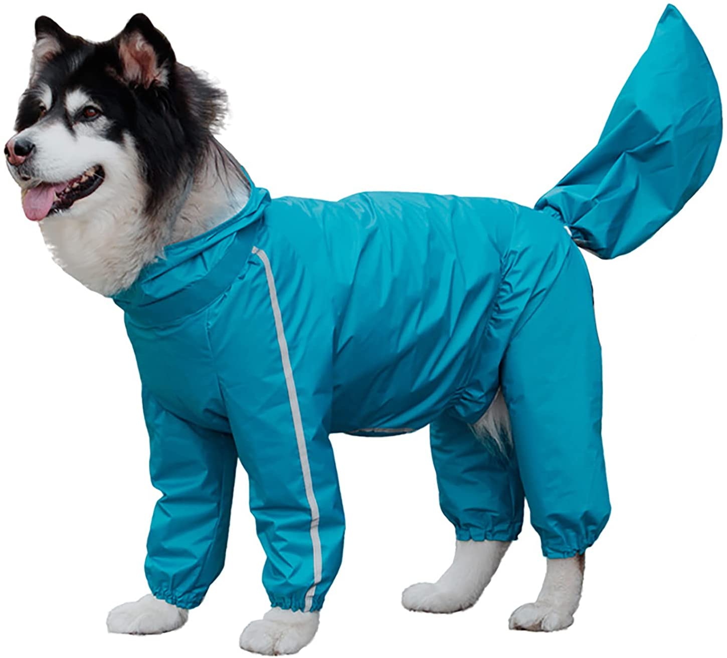 Dog Raincoat Reflective Removable Tail 