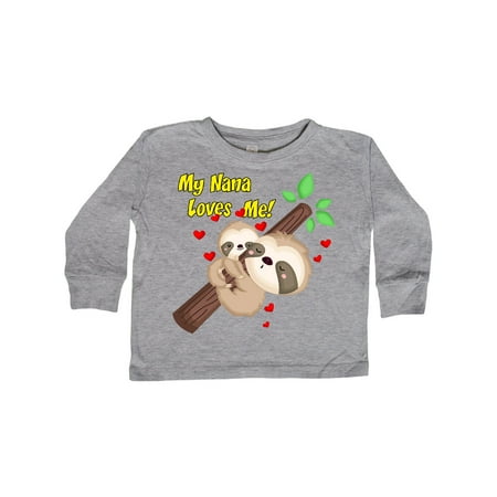 

Inktastic My Nana Loves Me Gift Toddler Boy or Toddler Girl Long Sleeve T-Shirt