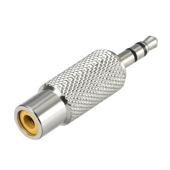 3.5mm Male to RCA Female Connector Stereo Audio Video Adapter Converter Zinc Alloy