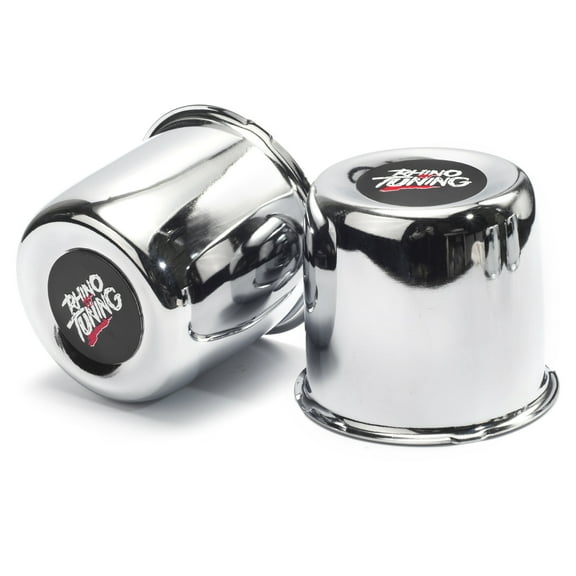 RhinoTuning 3.31" Hub Mirror Chrome Plated Carbon Steel Push Through Wheel Center Caps Fit for 3.31"trailer/truck rims center bore2.86"tall 2Pcs