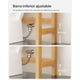 thumbnail image 4 of Mueble para Inodoro, Estante sobre Inodoro, Estantería de 3 Niveles, Estante Ajustable, Beige Natural, 4 of 8