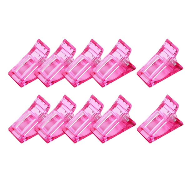 1 pinzas para puntas de uñas que extienden el pegamento y dan forma, todo para manicura y arte de uñas. Rosa