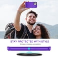 thumbnail image 7 of I-HONVA For iPhone 11 Case,3-Layer Military Grade Drop Protection Anti-Slip Bumper Rugged Shockproof Dustproof Protection 6.1 inch Phone Case,Purple Turquoise, 7 of 7
