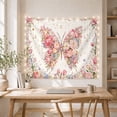 thumbnail image 5 of Colorful Floral Butterfly Tapestry Wall Hanging, 5 of 7