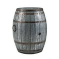 thumbnail image 5 of Maykoosh Tuscan Treats Drum Shape Metal Wine Storage Table With Removable Lid, Rustic Brown And Gray, 5 of 5