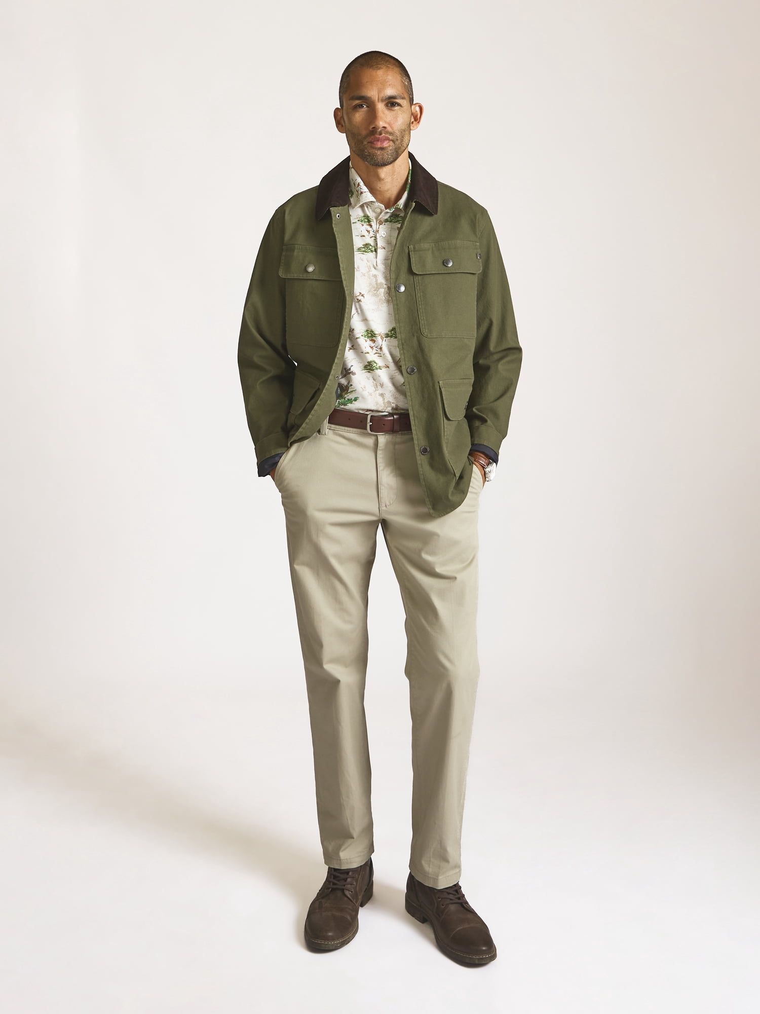 Chaps Men’s and Big Men’s Seacoast Wash Elsdon Field Jacket, Sizes S–2XL