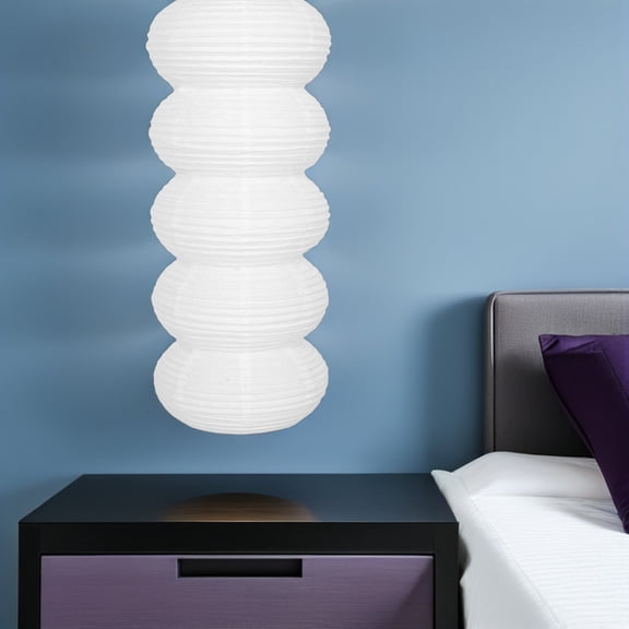 Milisten Minimalist White Paper Floor Lamp Shade for Living Room with Elegant European Design