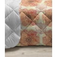 thumbnail image 3 of Mandala Down Alternative Comforter, Geometric Shapes Forming Flower Mosaic Style Design Illustration, Microfiber Quilt for All Season, 5 Sizes, Orange White Black, by Ambesonne, 3 of 3