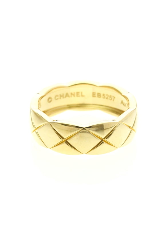 Pre-Owned Chanel Coco Crush Ring Medium Model Yellow Gold (18K) Fashion No Stone Band Ring Gold