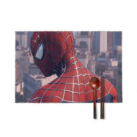 

Spider-Man01 Cartoon Canvas Placemats for Kids And Teens Set of 6 30x45cm