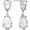 Clear - Silver, variant on Chandelier Earrings for Women - Clear Silver Teardrop Bridal Earrings